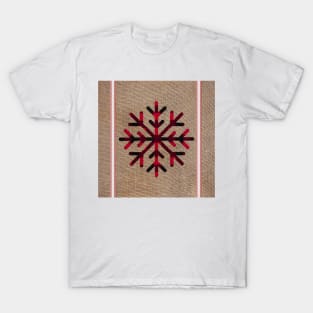 Farmhouse Rustic Design Plaid Snowflake Christmas Season of Winter T-Shirt